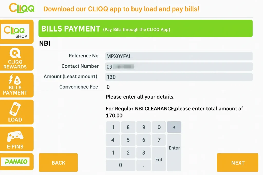 NBI Clearance PAYMENT INFORMATION