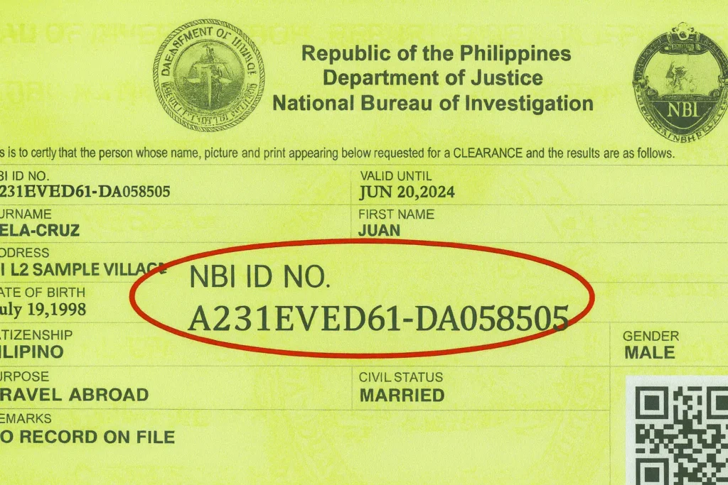 NBI Clearance Renewal ID Number