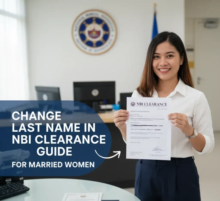 Change Last Name in NBI Clearance for Married Women
