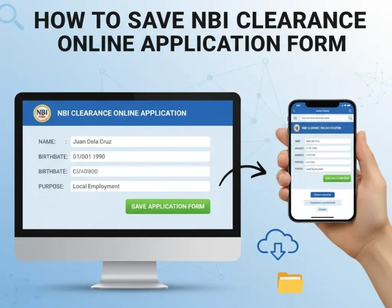Save NBI Clearance Online Application Form