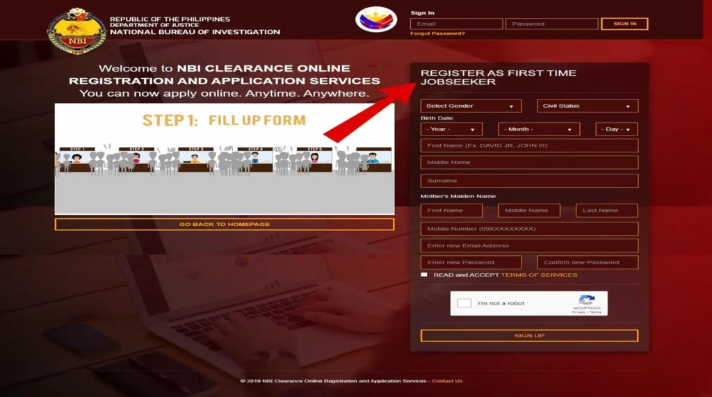NBI Register as FIRST TIME JOBSEEKERS