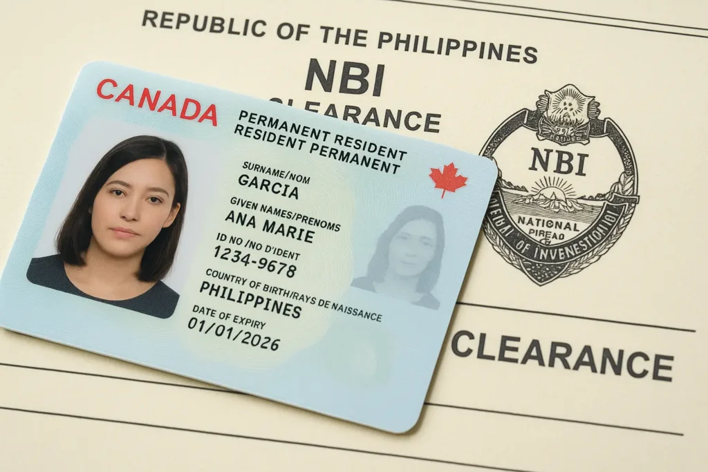 PR card of Canada image for nbi Clearance