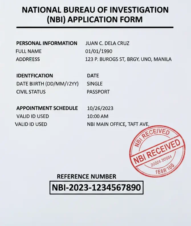 What Information Does the Printed Application Form Contain