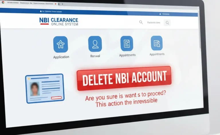Delete NBI Account Online