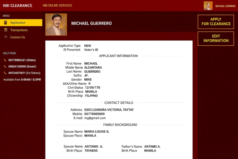 NBI Online Apply For Clearance